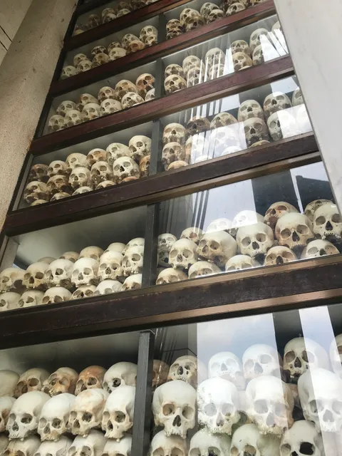 Real skulls from the killing fields in Cambodia