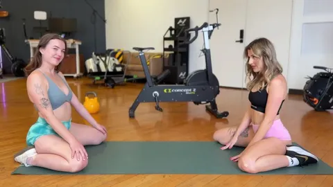 I love doing yoga with my besties