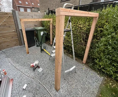 DIY outside bicycle storage