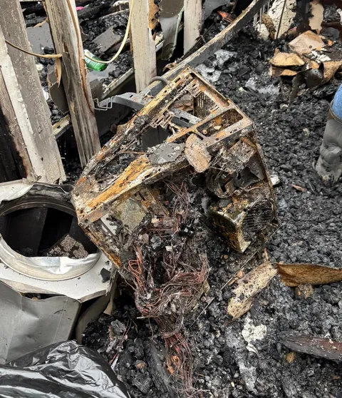 my PC before vs after apartment fire