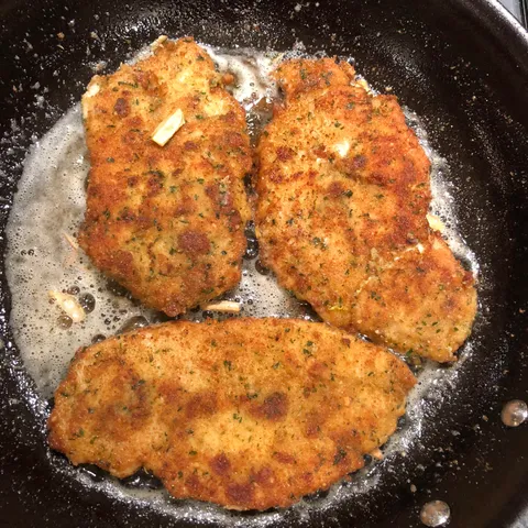 I’m getting real good at chicken cutlets. (details in comments)