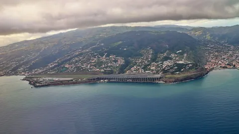 Cristiano Ronaldo International Airport in Madeira, Portugal - The airport built on stilts.