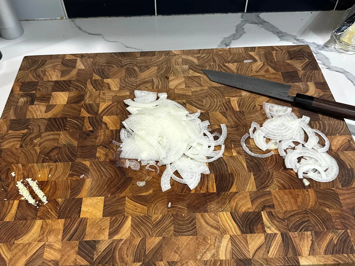 [homemade] smoked butt and cheddar w/onion and onion