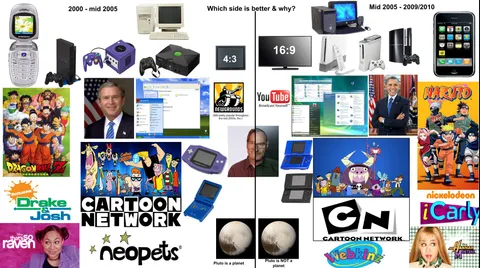 The 2 halves of the 2000s starterpack