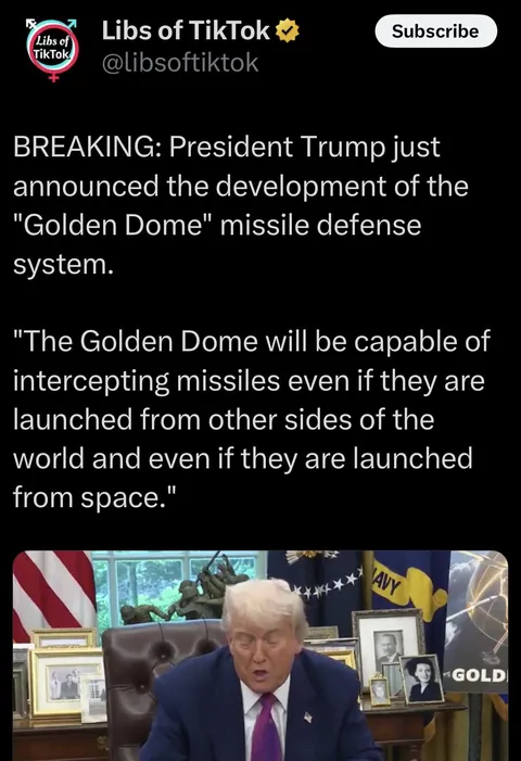 Of course it’s called the “Golden Dome”…