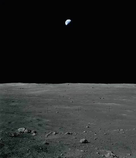 Earth from the surface of the Moon