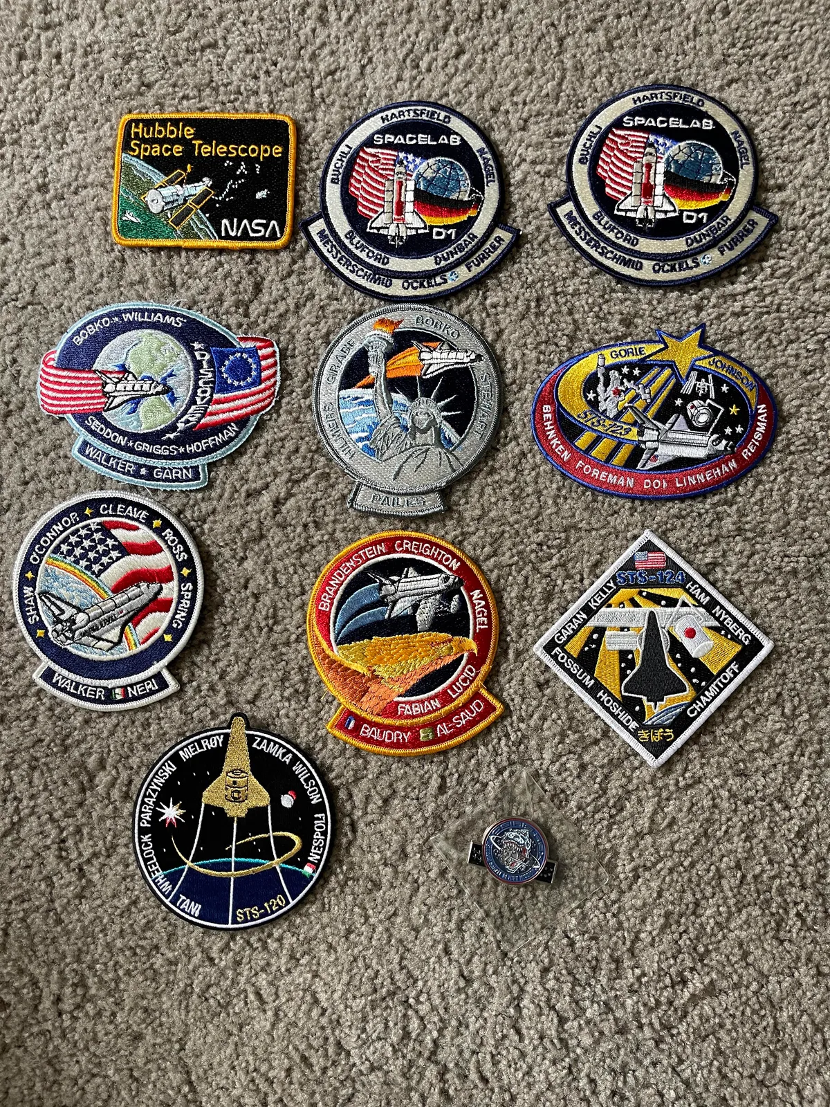 My mom gave me her old mission patches.