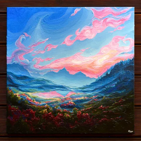 The Shapes of North Cascades, Landscape_Way (Me), Acrylic, 2023