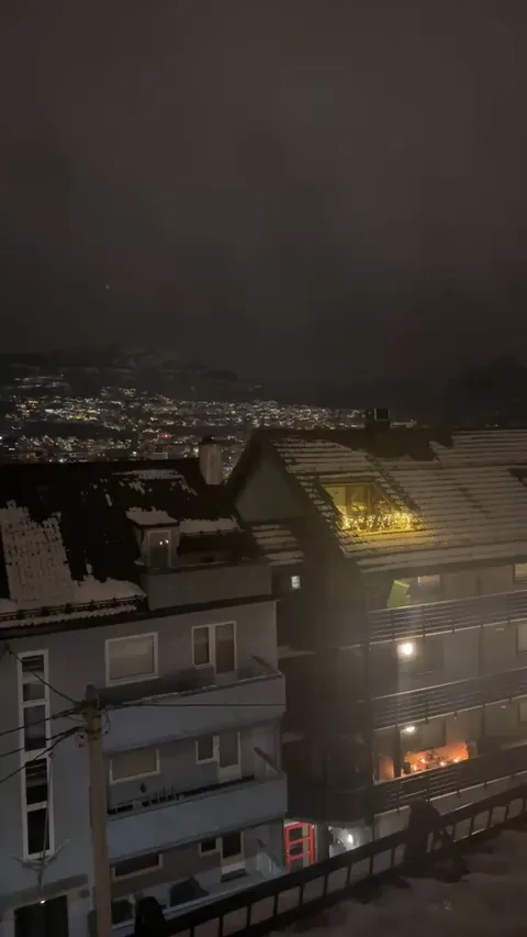 The mountains are singing in Bergen, Norway tonight