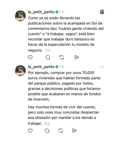 Sobre ciertas opiniones sobre la acampada de Sol