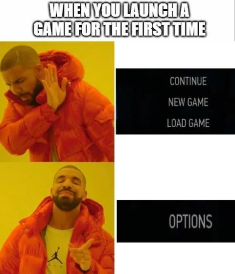 After launching a new game