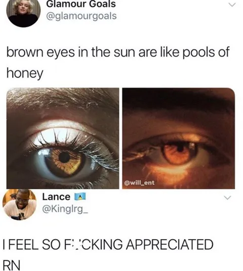 You know you’re beautiful, Lance.