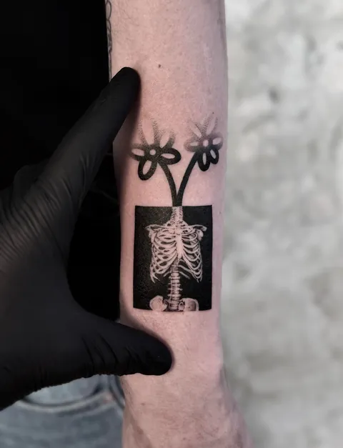 My smallest work so far. All done in single needle. Took me about 3hours. Done in Germany