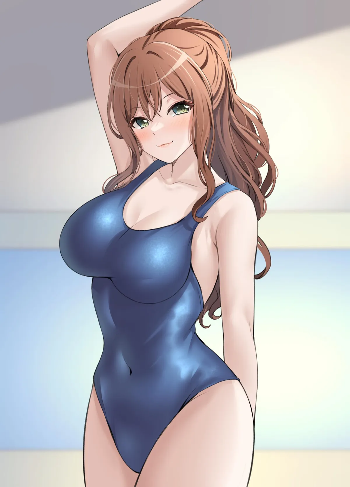 Imai Risa flaunt her body in School Swimsuit (Ptal) [Bang Dream!!]