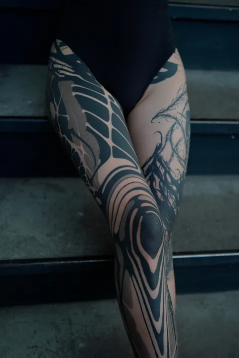 Leg sleeve done for my friend and coworker, done by me (@sewp) in Toronto at Delete After Death