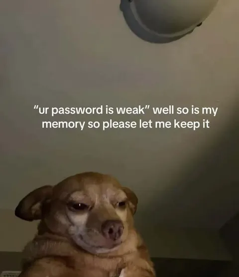 No more password left in me