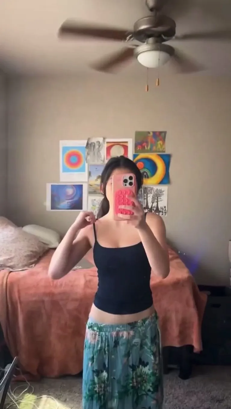 Asian girl revealing her big natural tits