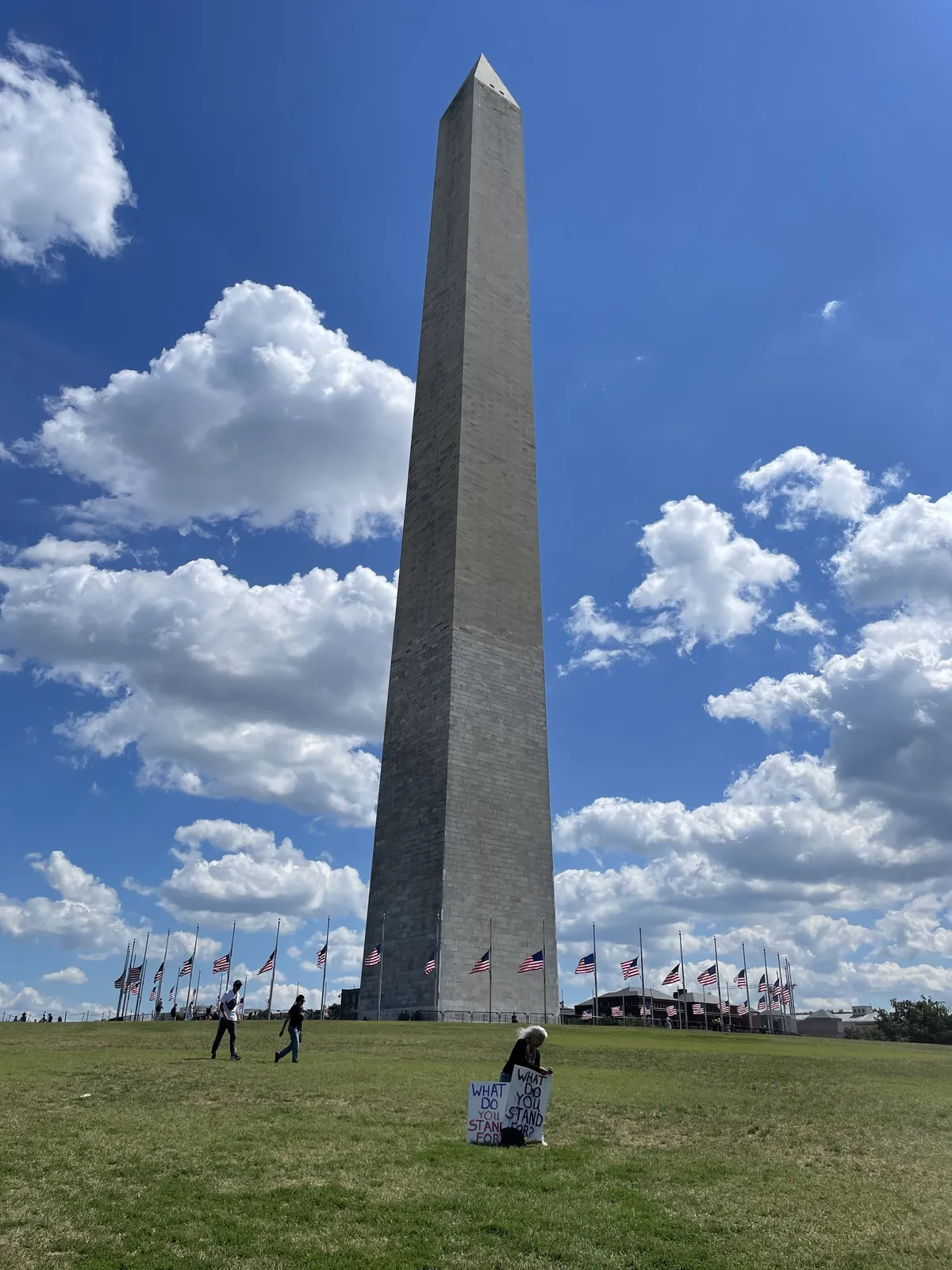 [OC] Protestor at the Washington Monument today