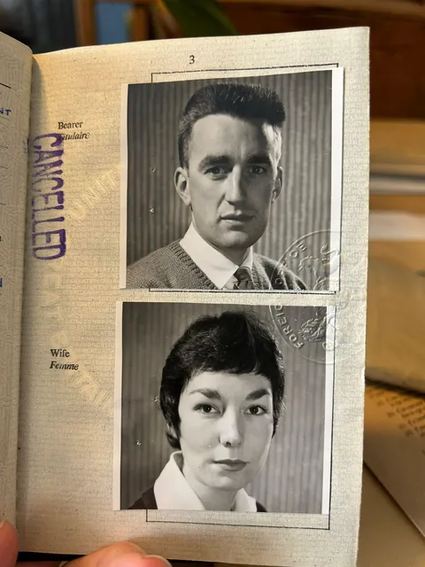 Passport from my grandparent’s honeymoon (when wives didn’t have their own passports)