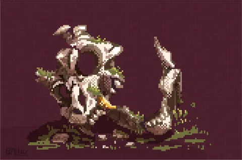 Ayy, my first pixel art of this year's pixeltober - shattered