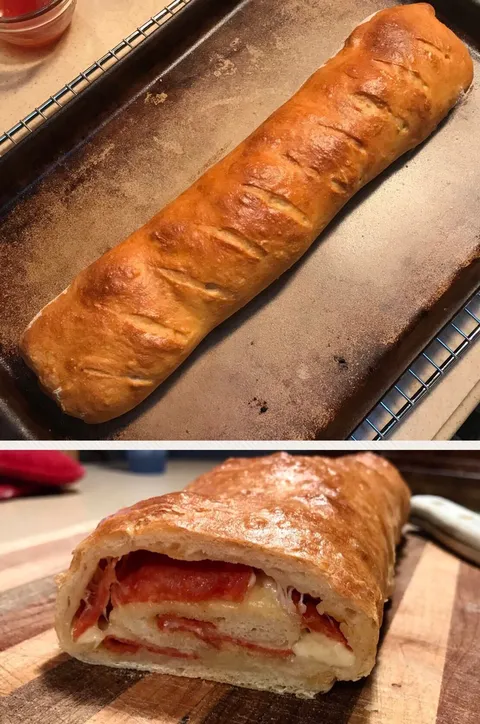 [Homemade] Sourdough pepperoni roll