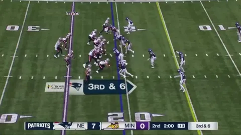 [Highlight] Patriots undrafted WR Efton Chism III breaks multiple tackles to convert the third down, and then touchdown. He was 6-6 for 71 yards and a TD in the first half