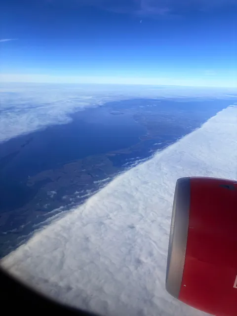 Oddly straight cloud above Copenhagen