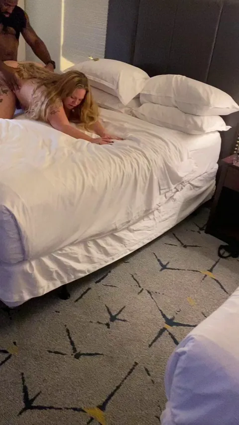 It was the his turn with the wife . Best mouth ! Those huge tits swinging are Icying on cake . Hubby watched her get handled for hours . He was allowed to clean her 