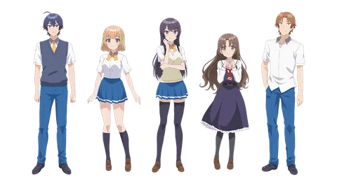 "The Romcom Where The Childhood Friend Won't Lose!" Character Visuals
