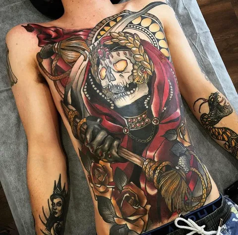 If anyone remembers this.. Its finally finished! Done by Tahlula @ no mans land tattoo in Perth WA. Amazing artist and person!