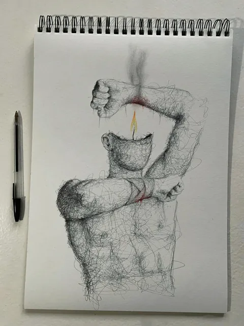 A collection of my unsettling scribble drawings