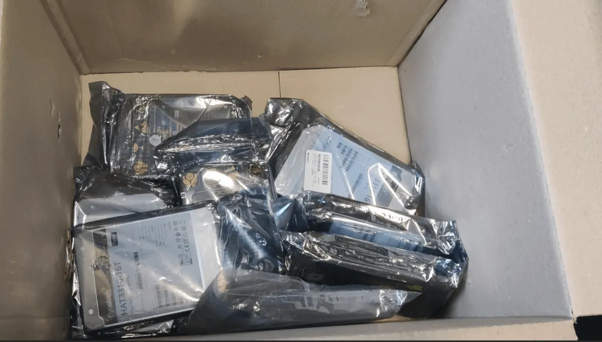 These hard drives were shipped internationally