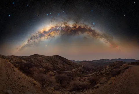 180 degree view from Namibia, one of the darkest skies in the world!