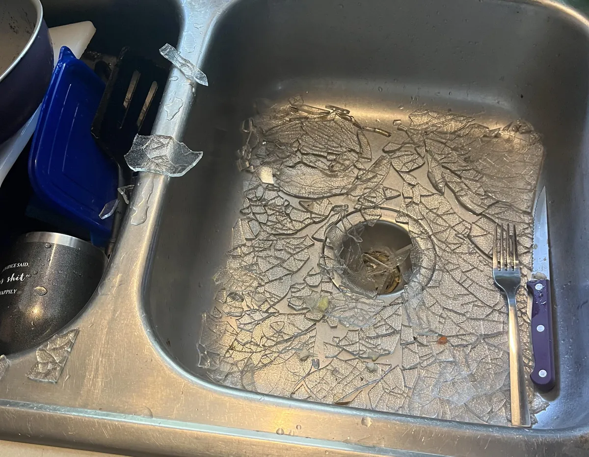 Cutting board exploded