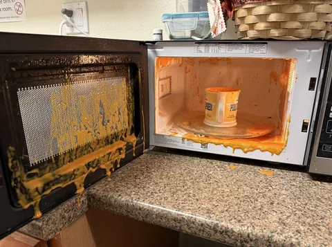 I tried to heat up my tomato soup at work today…