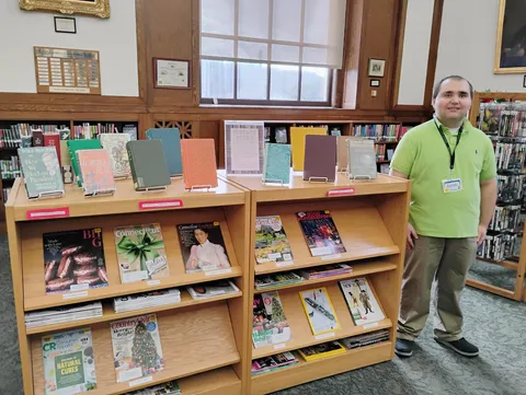 I'm an intern at my local library and I made a book display 