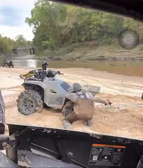 A man had lost the key to the padlock, so he decided to break it with a gun