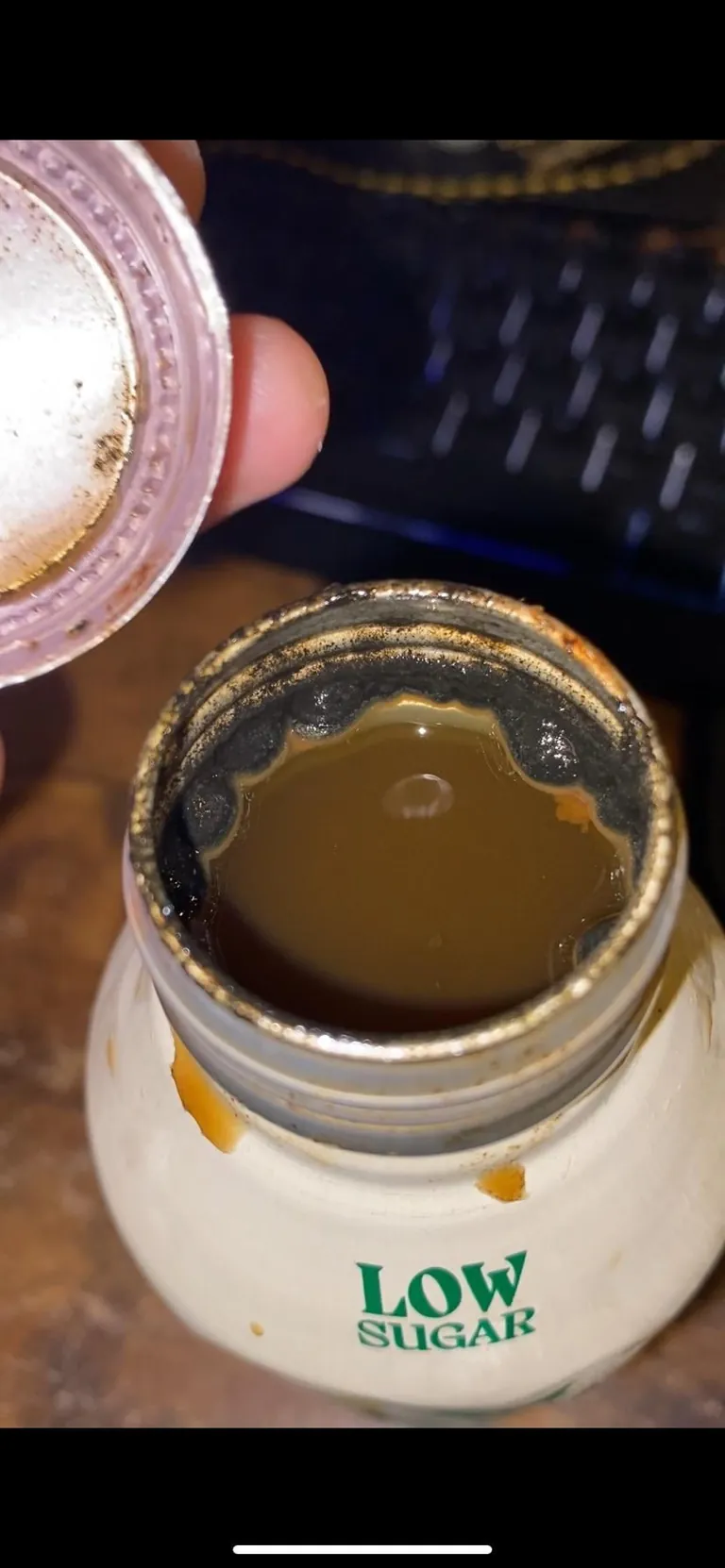 My green tea didn’t have a pop when I opened it, so I turned on a light.