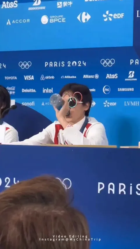 17-year-old double gold-medalist Hongchan Quan really, really loves plushies.