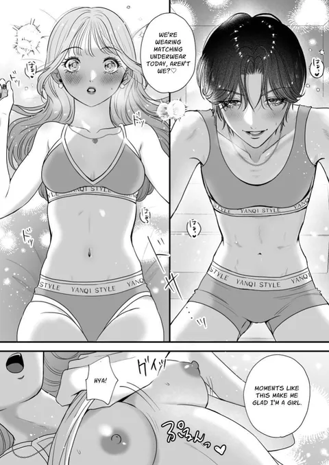 [My Handsome Girlfriend Loves Me, Her Longtime Friend, Too Much: Sweet Pegging Yuri Sex] by Yanqi Momota