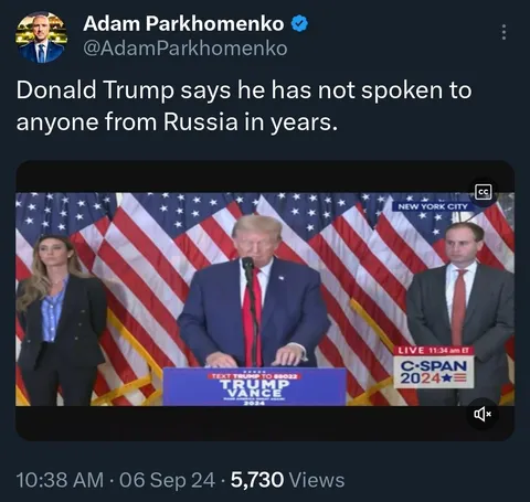 Umm... he talked to Putin when he got the nomination 