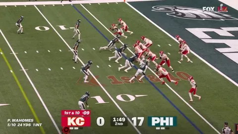 [Highlight] Eagles intercept Mahomes for the second time in the first half