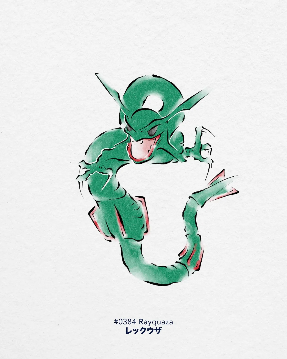 Pokemons in japanese traditional style