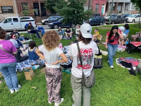 My friend threw her disabled cat a birthday party in the park
