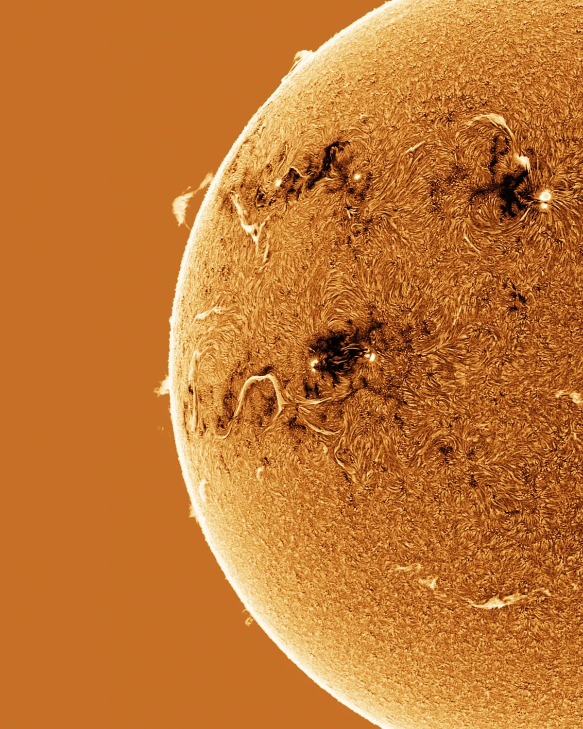 My first clear photo of the Sun this year: 1/17/2025