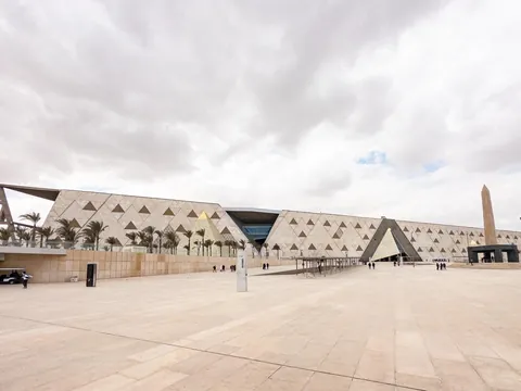 Grand Egyptian Museum by Heneghan Peng Architects in Giza, Egypt. The largest museum in the world for a single civilization