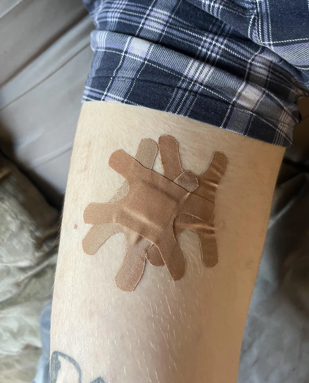 I got stabbed in the thigh with a chopstick and my leg feels like it was beaten with a baseball bat.