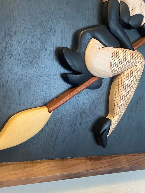 Witchy Pinup, James Pendragon, Carved Wood, 2026