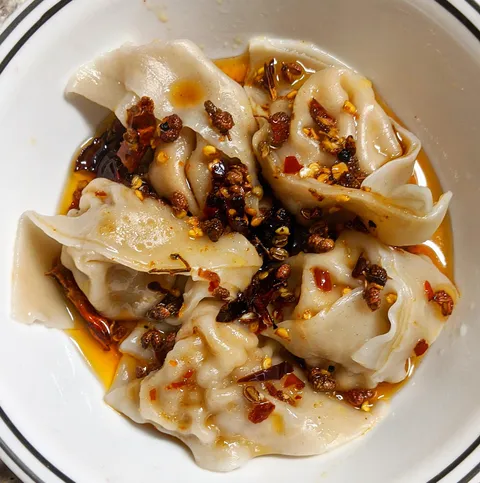[Homemade] Wontons in Chili Oil