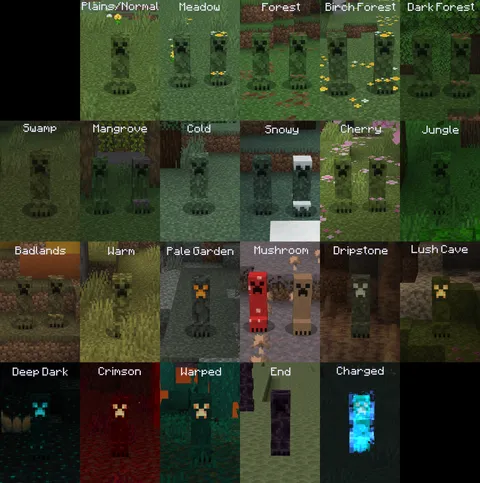 I made a resource pack that updates the creepers textures to be more modern.